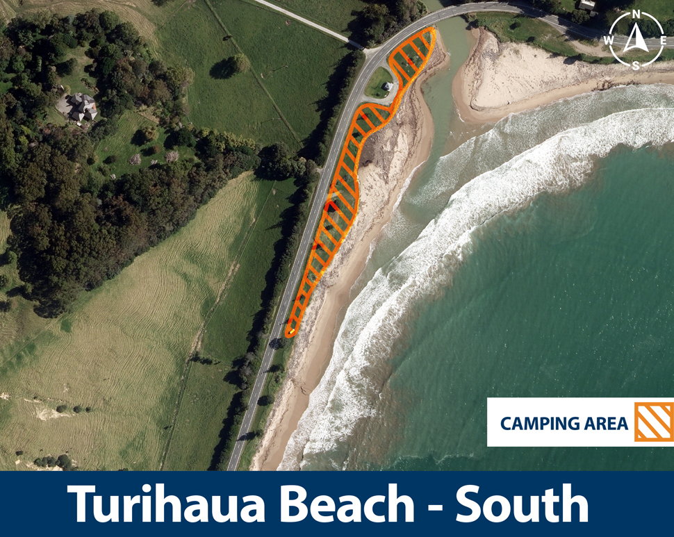 Turihaua Beach camping area south