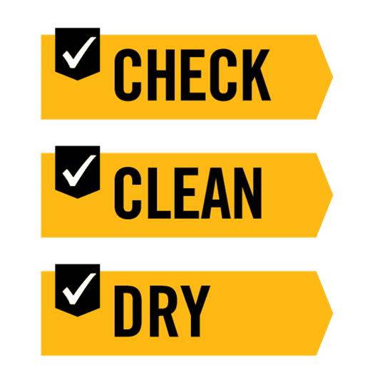 Check,Clean,Dry